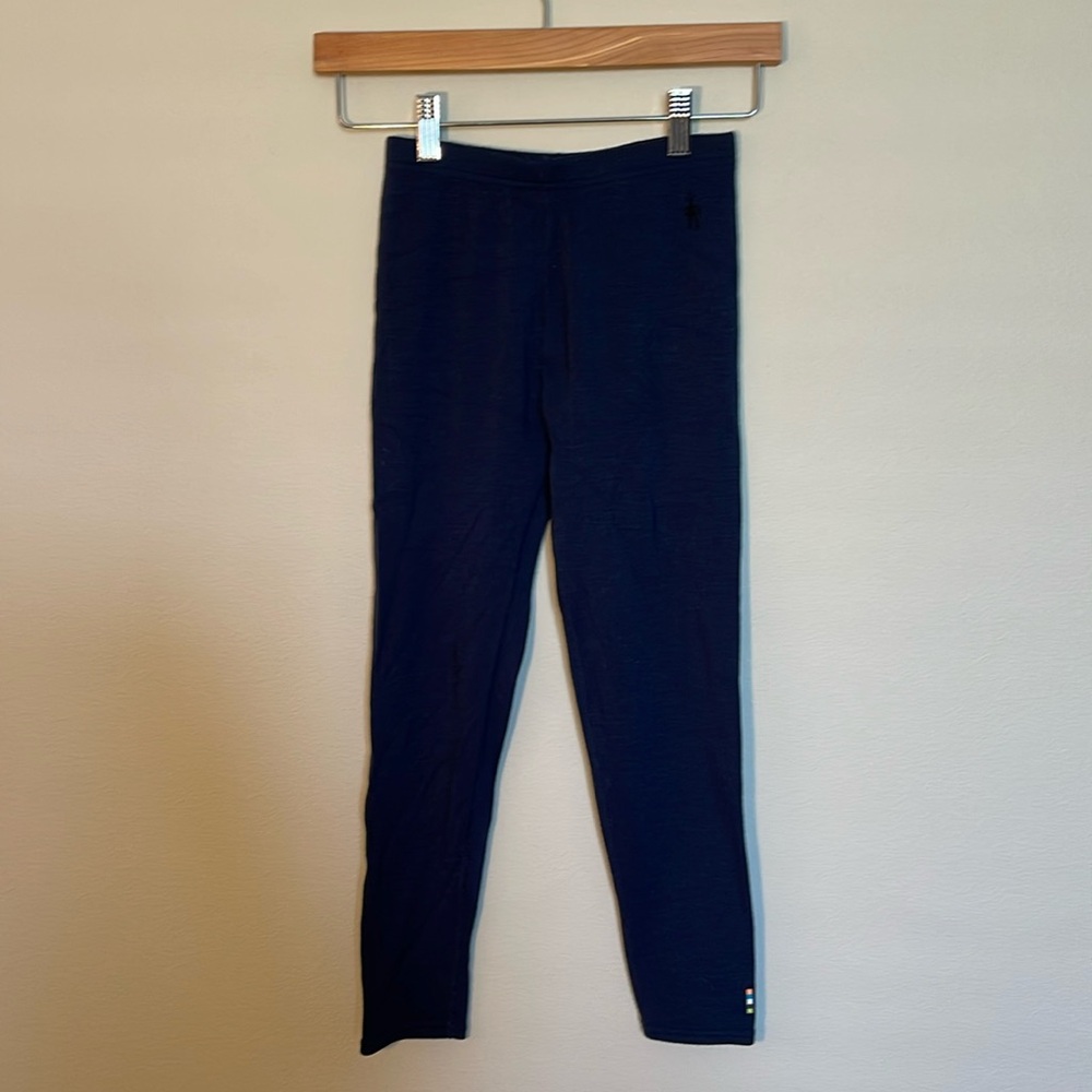 Girls Smartwool Navy Leggings, Size M